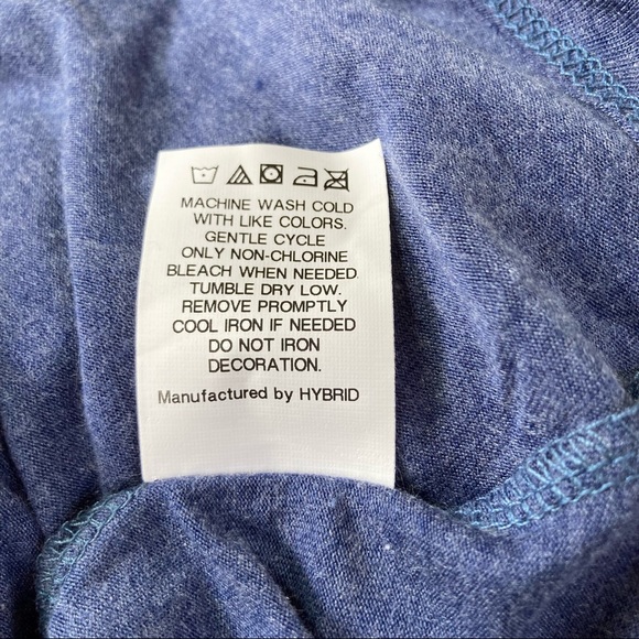 CRISS CROSS Blue V neck T shirt Womens Medium - Picture 13 of 15